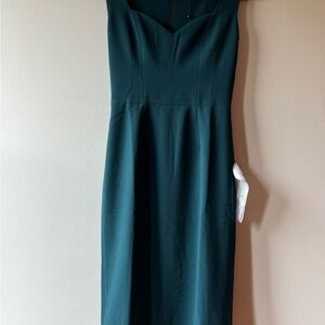 Dress the Population Green Pleated Sheath Midi